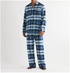 Derek Rose - Checked Kelburn Cotton-Flannel Pyjama Set - Blue