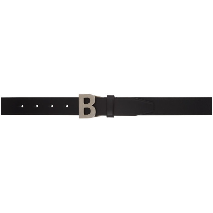 Photo: Balenciaga Black Leather B Thin Belt