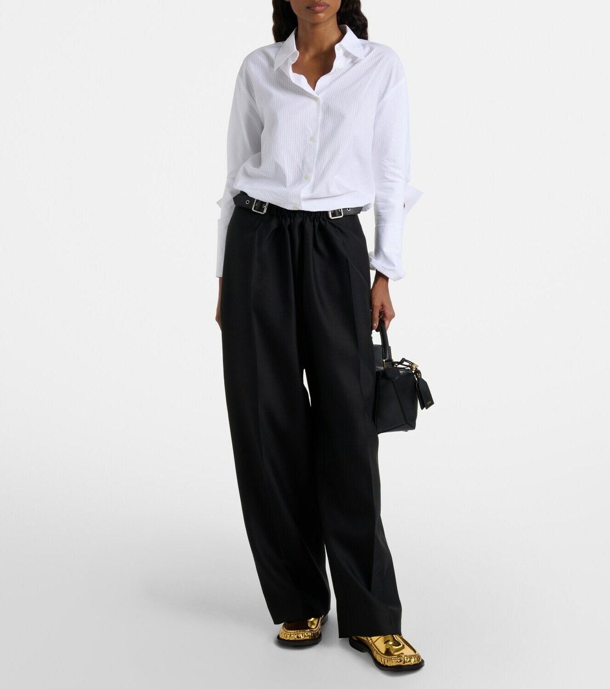Loewe Campo mirrored leather penny loafers