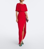 Valentino Draped silk georgette gown