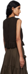 Cecilie Bahnsen Brown Bill Vest
