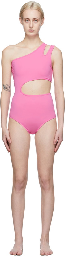 Photo: Pushbutton SSENSE Exclusive Pink Cut-Out Bodysuit