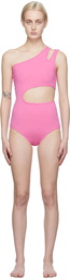 Pushbutton SSENSE Exclusive Pink Cut-Out Bodysuit