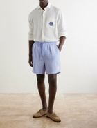 Polo Ralph Lauren - Wimbledon Straight-Leg Linen-Woven Shorts - Blue
