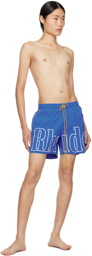 Rhude Blue Printed Swim Shorts
