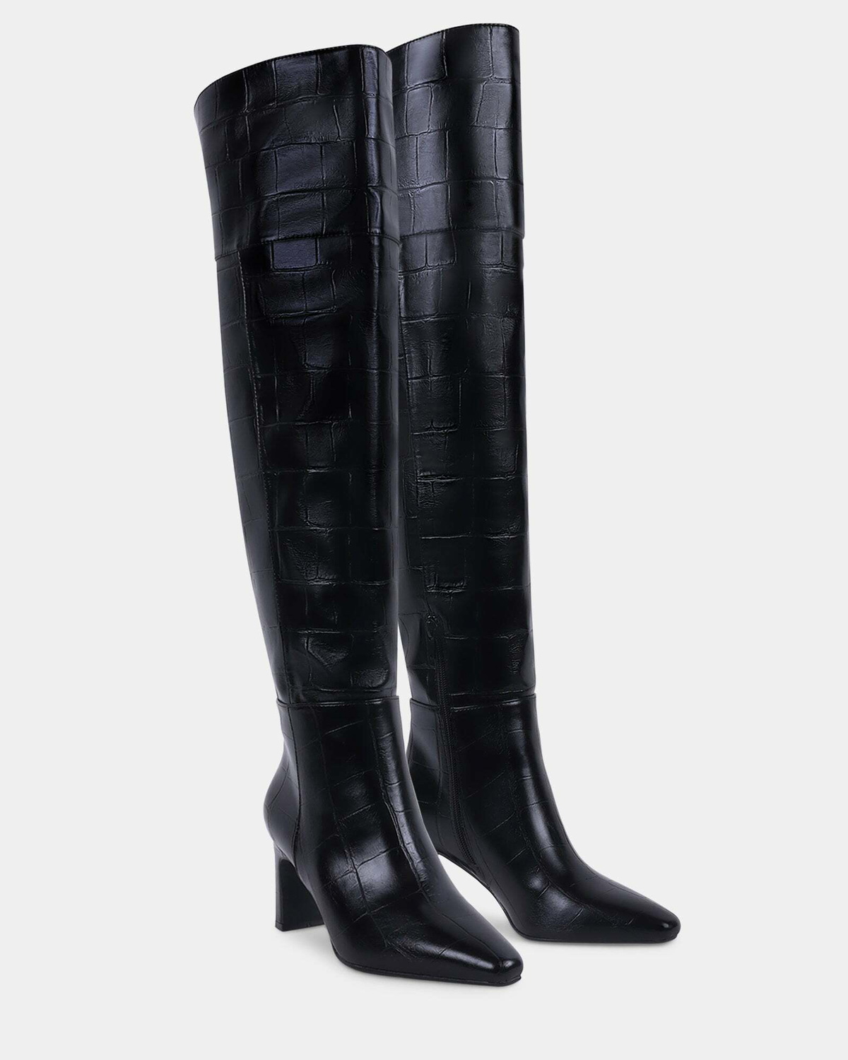 Steve Madden Courage Boots in Black Exotic