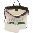 Gucci White Small Logo Drawstring Backpack