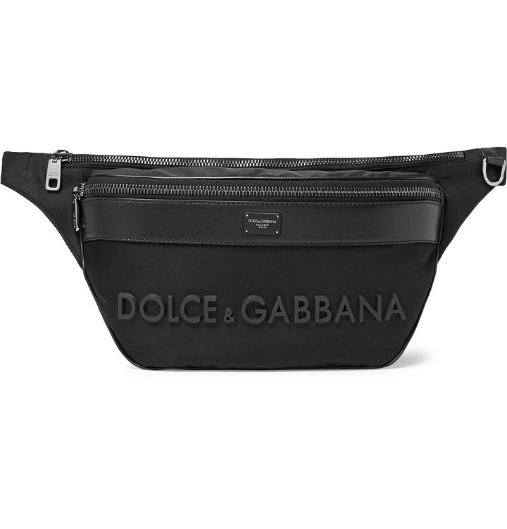 Photo: Dolce & Gabbana - Logo-Detailed Shell Belt Bag - Black