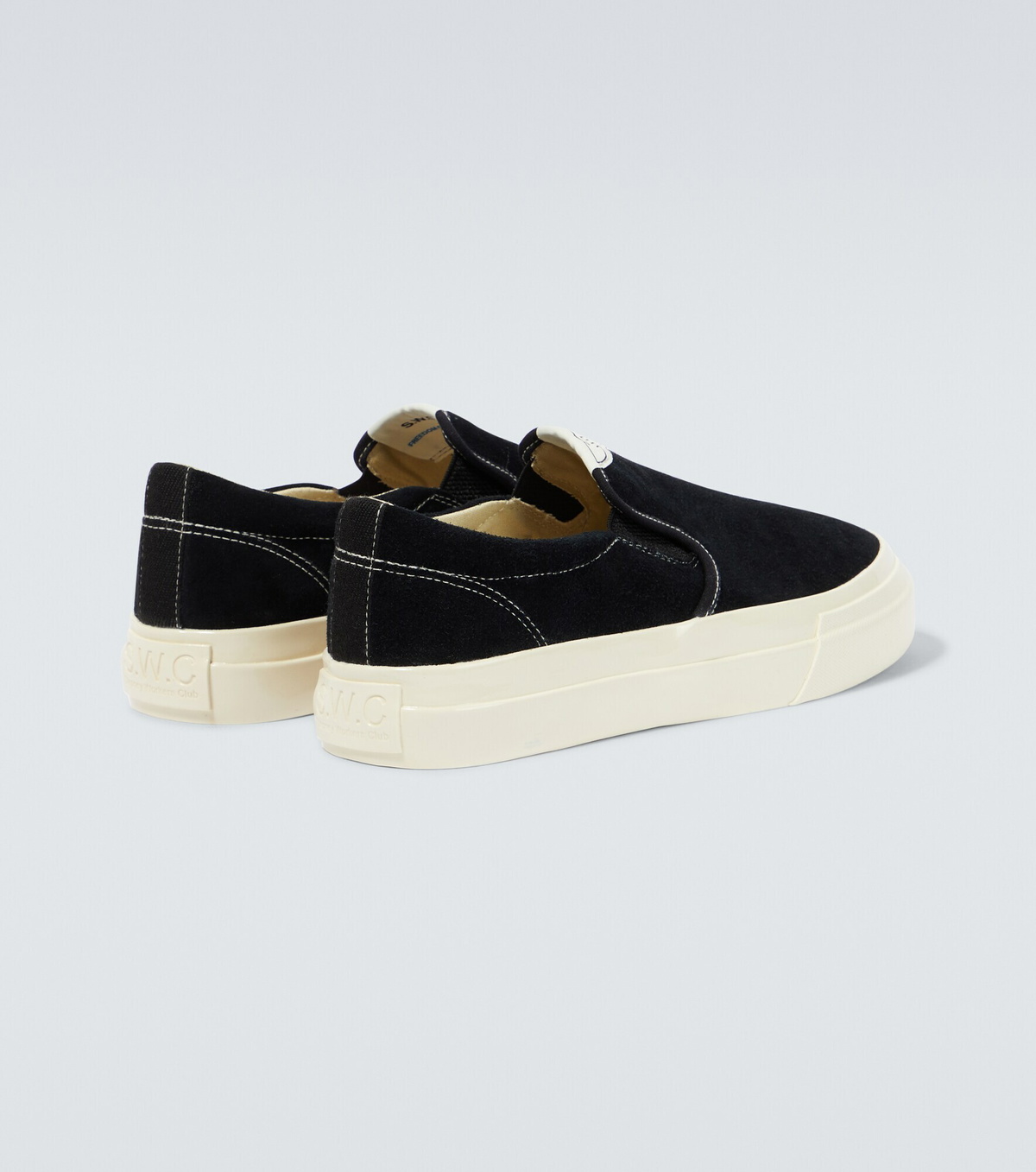 Junya Watanabe - x Stepney Workers Club suede slip-on shoes