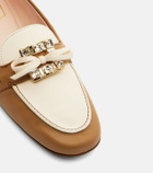 Roger Vivier Embellished leather boat shoes
