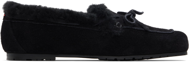 Photo: Aeyde Black Jasper Shearling Loafers
