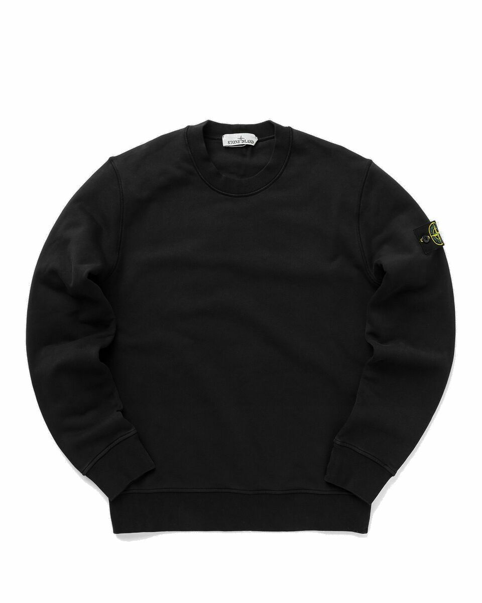 Stone Island Junior Garment Dyed Crew Sweatshirt - Black