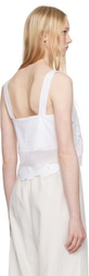 rag & bone White Clem Lace-Trim Poplin Tank Top