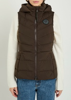 Canada Goose Clair Detachable-hood Padded Shell Gilet Brown