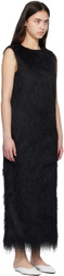 Loulou de Saison Black TIWA Fringed Maxi Dress