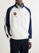 Polo Ralph Lauren - Wimbledon Logo-Embroidered Cotton-Blend Piqué Zip-Up Sweatshirt - White