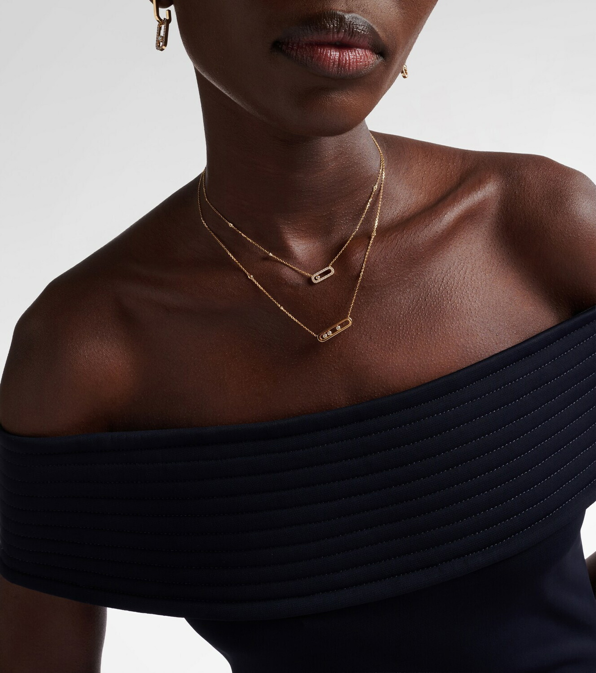 Messika Baby Move 18kt gold necklace with diamonds