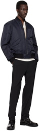 Theory Navy Oversized Bomber Jacket