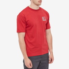 PACCBET Men's Small Sun Logo T-Shirt in Dark Red