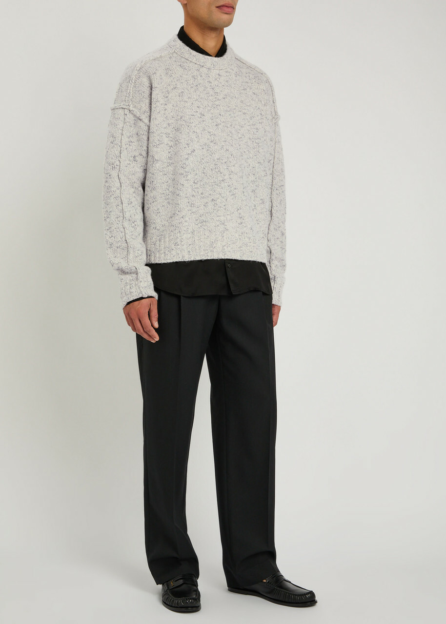 Won Hundred Bently Wool and Cotton-blend Jumper Grey
