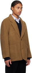 Solid Homme Tan Fleece Blazer
