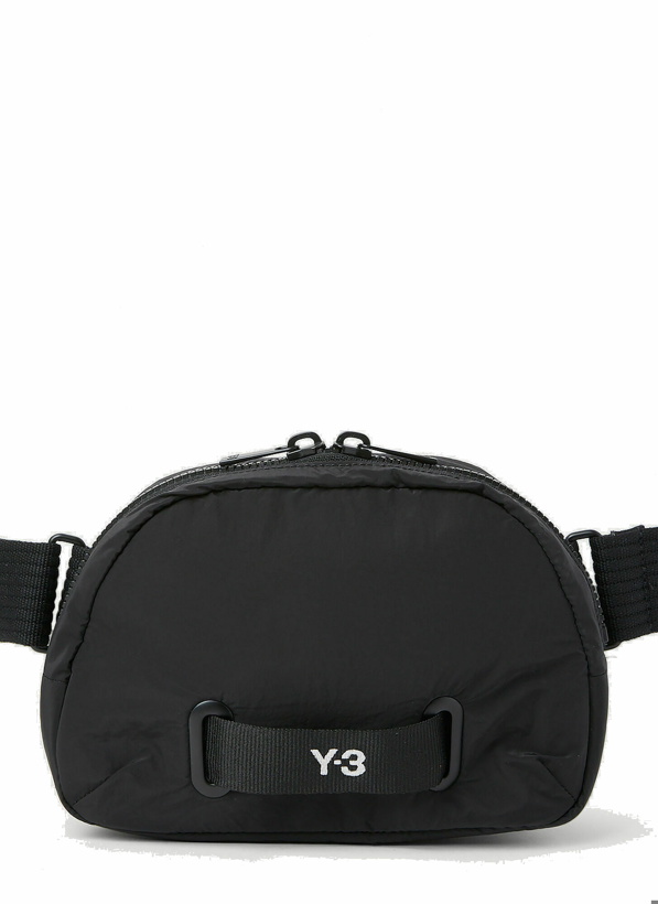 Photo: Y-3 - Logo Print Belt Bag in Black