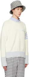 Thom Browne White Hector Sweater