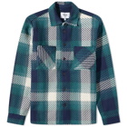 Wax London Men's Whiting Ombre Overshirt in Green