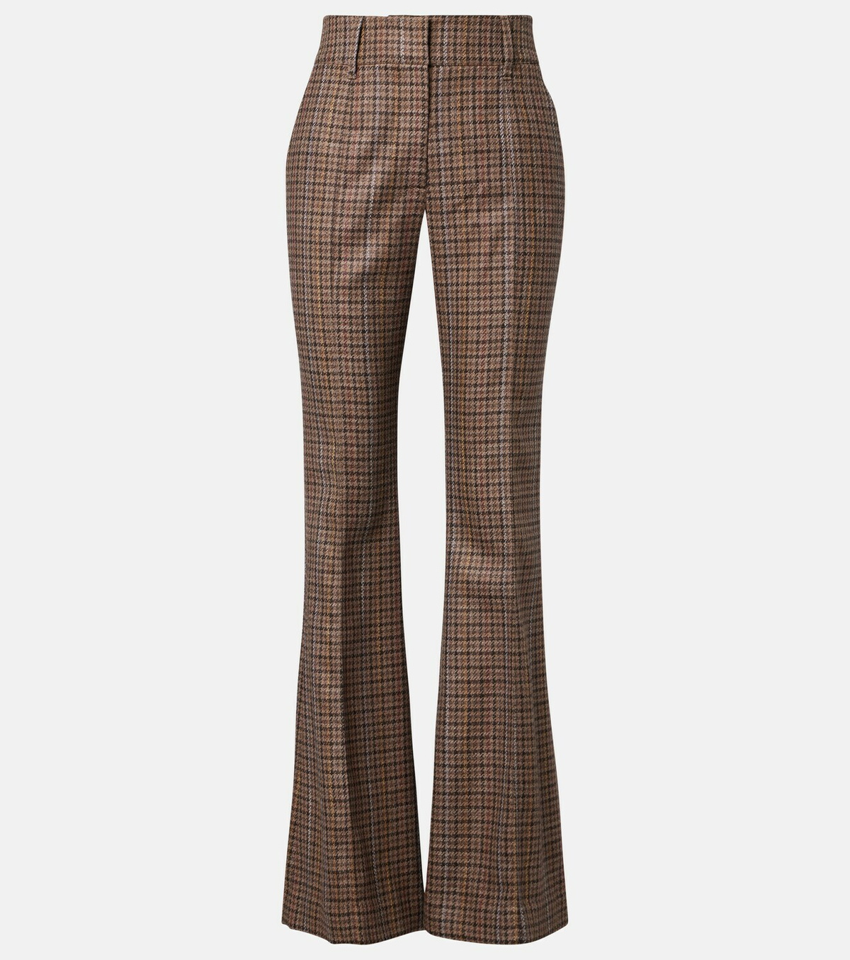 Gabriela Hearst Rhein checked wool and cashmere flared pants