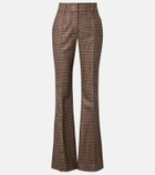 Gabriela Hearst Rhein checked wool and cashmere flared pants