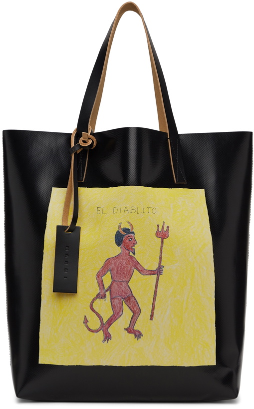 Photo: Marni Black PVC 'El Diablito' Shopping Tote