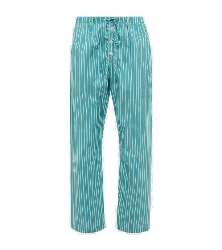 Photo: Bode Shore Stripe cotton-blend pajama pants
