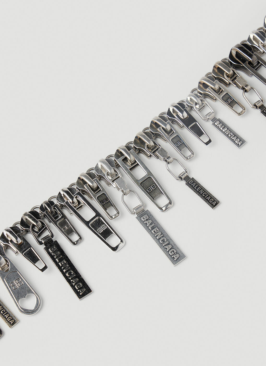 【BALENCIAGA】ジュネーブ チョーカー Balenciaga Zip-Up Choker female Silver Balenciaga