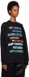 We11done Black Multi Long Sleeve T-Shirt