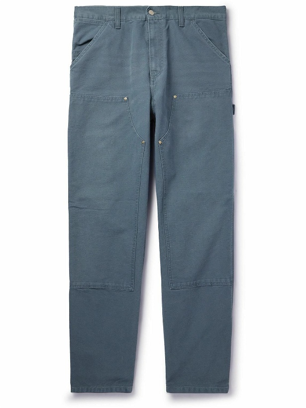 Photo: Carhartt WIP - Nash Straight-Leg Panelled Cotton-Canvas Trousers - Gray