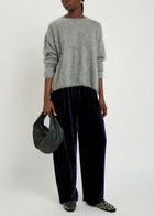 Eileen Fisher Straight-leg Velvet Trousers Dark Blue