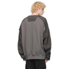 Juun.J Grey Technical Sleeves Sweatshirt