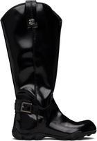 Rombaut Black No Cow Patent Cowboy Boots