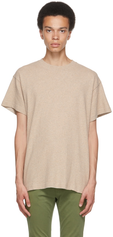 Photo: Nudie Jeans Beige Milton Recycled T-Shirt