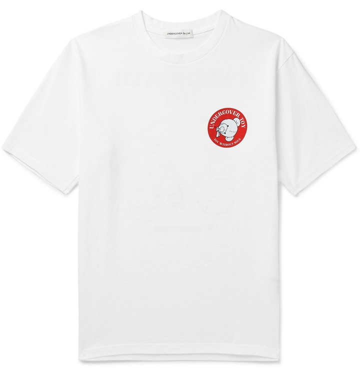 Photo: Undercover - Printed Cotton-Jersey T-Shirt - White