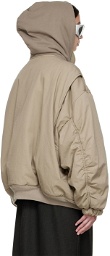 Balenciaga Beige Cotton Bomber Jacket