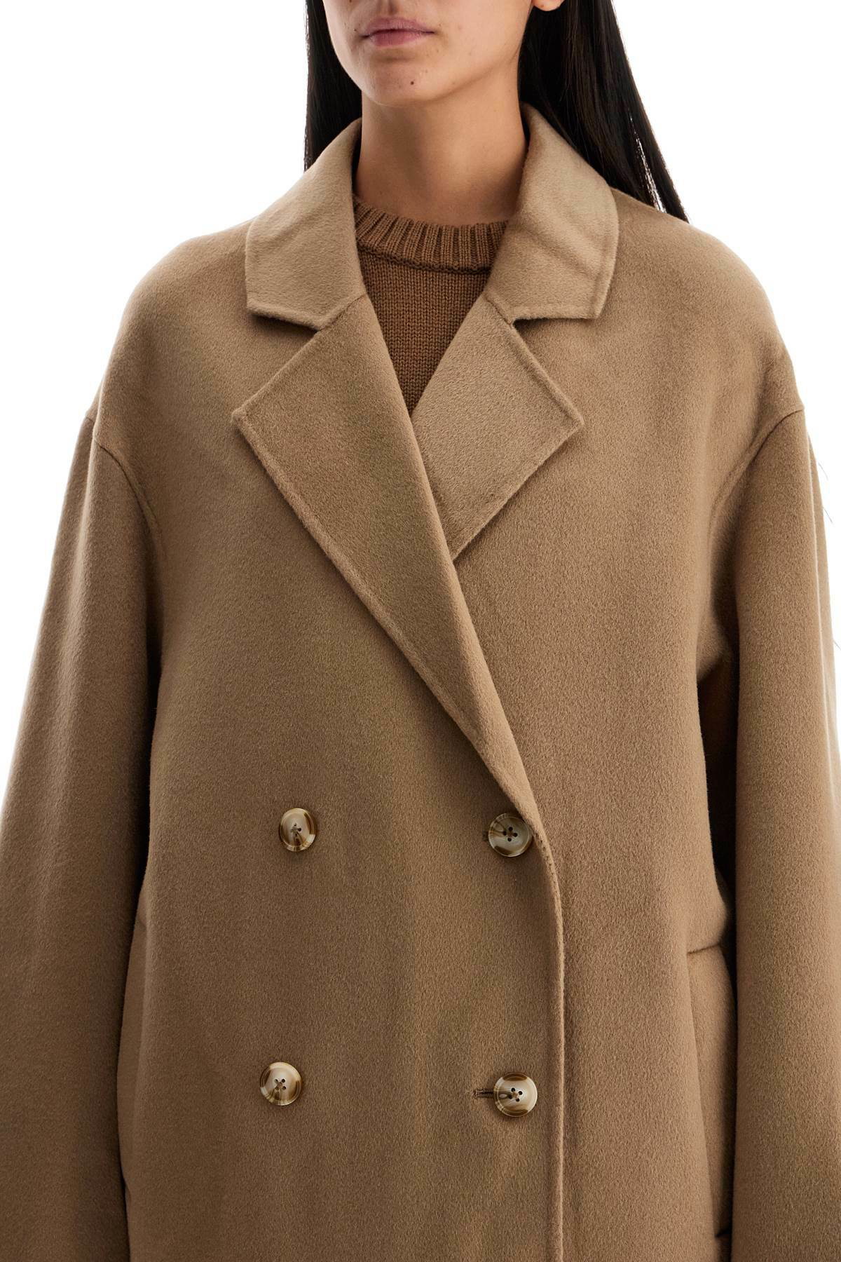 LOULOU STUDIO long wool and cashmere coat 'borne Beige