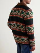 Guest In Residence - Western Industry Corduroy-Trimmed Intarsia-Knit Wool and Cashmere-Blend Jacket - Brown