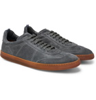 Officine Creative - Kombo Nubuck-Trimmed Leather Sneakers - Gray