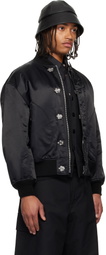 Comme des Garçons Homme Black Double Twill Bomber Jacket