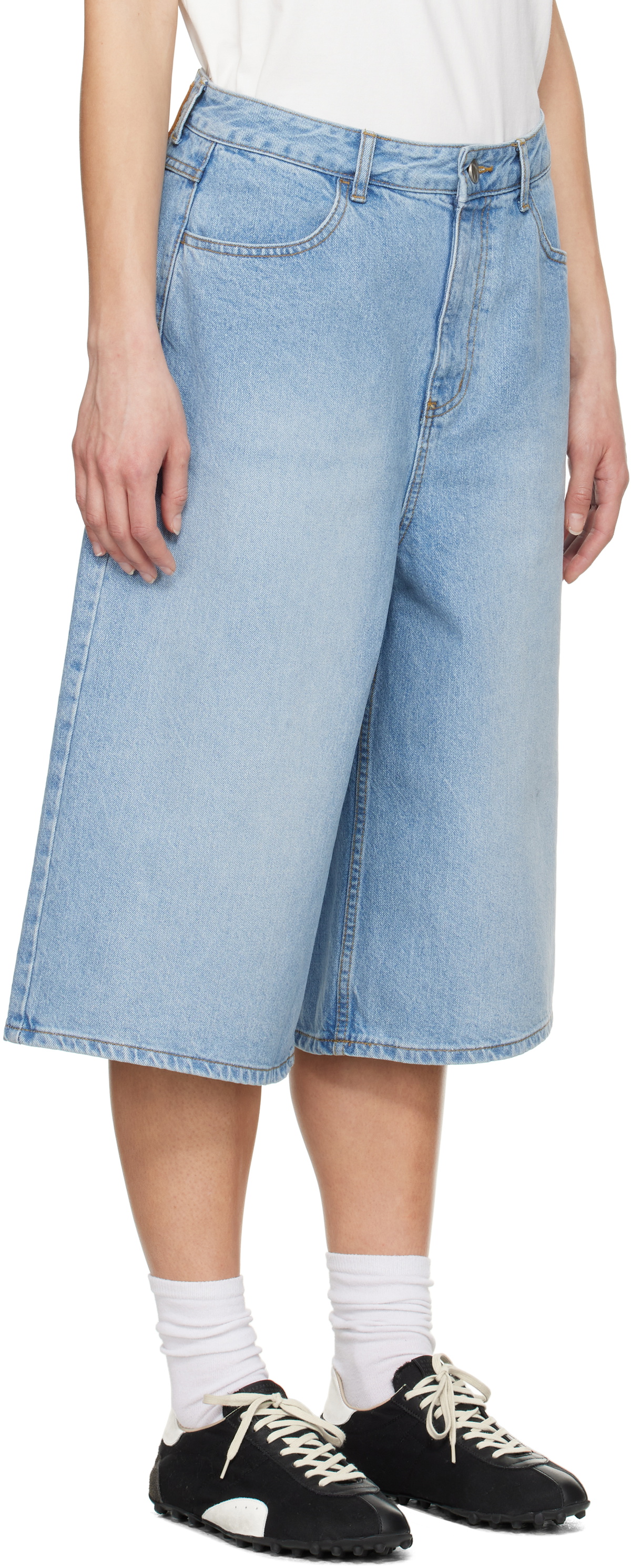 ADER error Blue Sig; TRS Tag 01 Denim Shorts