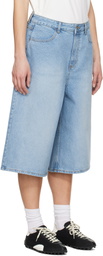 ADER error Blue Sig; TRS Tag 01 Denim Shorts
