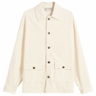Drôle de Monsieur Men's Drole De Monsieur Corduroy Overshirt in Ecru