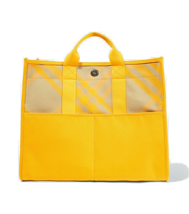 Photo: Burberry Shopper checked canvas tote bag