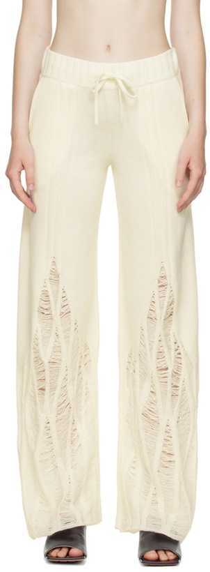 Photo: Dion Lee Off-White Distressed Lounge Pants